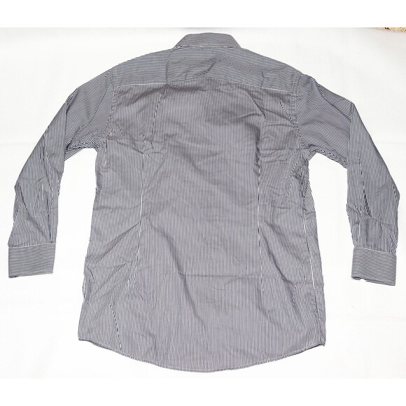 ETON Slim Fit Men's Long Sleeve Button Up Striped Dress Shirt Size Large 43/17 - Picture 5 of 7